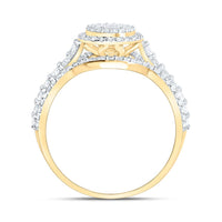 Yellow Gold Round Diamond Ring - 3/4 Carat Total Diamond Weight