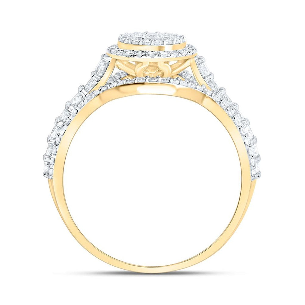 Yellow Gold Round Diamond Ring - 3/4 Carat Total Diamond Weight