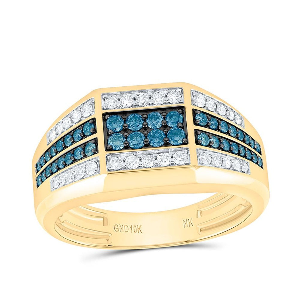 Yellow Gold Round Diamond Ring - 3/4 Carat Total Diamond Weight