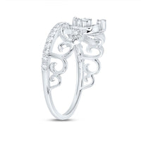 Yellow Gold Round Diamond Ring - 3/8 Carat Total Diamond Weight