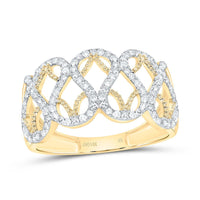 Yellow Gold Round Diamond Ring - 3/8 Carat Total Diamond Weight