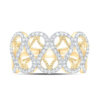 Yellow Gold Round Diamond Ring - 3/8 Carat Total Diamond Weight