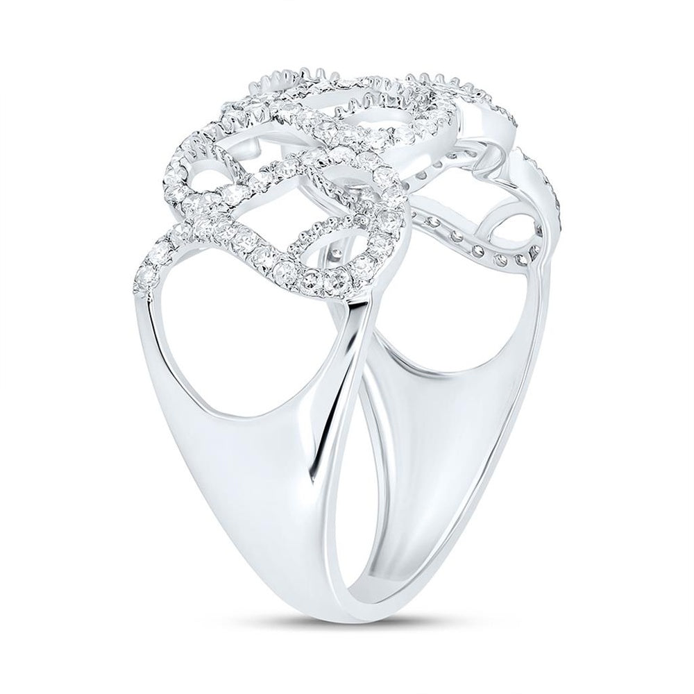Yellow Gold Round Diamond Ring - 3/8 Carat Total Diamond Weight