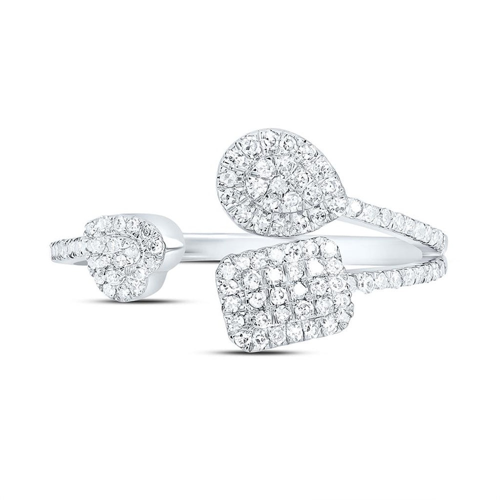 Yellow Gold Round Diamond Ring - 3/8 Carat Total Diamond Weight