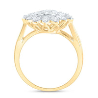 Yellow Gold Round Diamond Ring - 5/8 Carat Total Diamond Weight