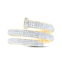 Yellow Gold Round Diamond Ring - 5/8 Carat Total Diamond Weight