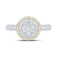 Yellow Gold Round Diamond Ring - 5/8 Carat Total Diamond Weight