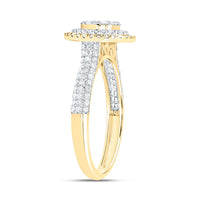 Yellow Gold Round Diamond Ring - 5/8 Carat Total Diamond Weight