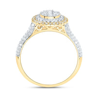Yellow Gold Round Diamond Ring - 5/8 Carat Total Diamond Weight