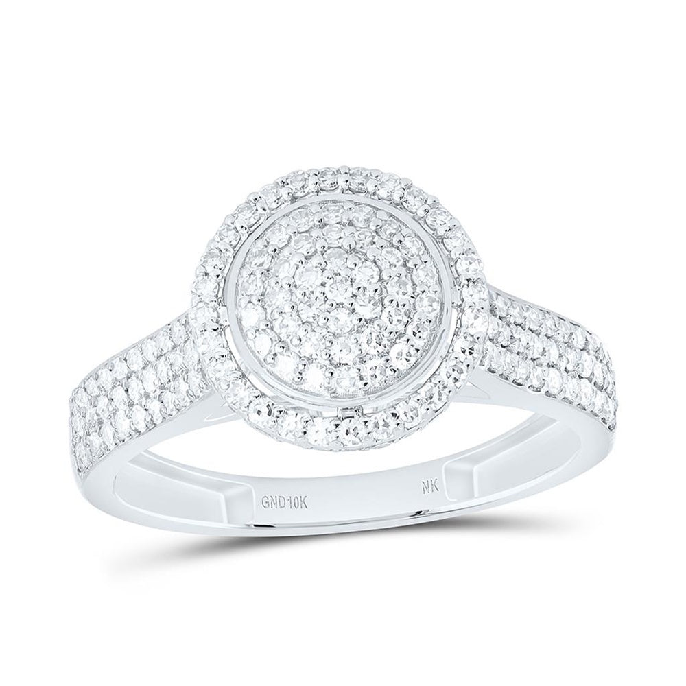 Yellow Gold Round Diamond Ring - 5/8 Carat Total Diamond Weight