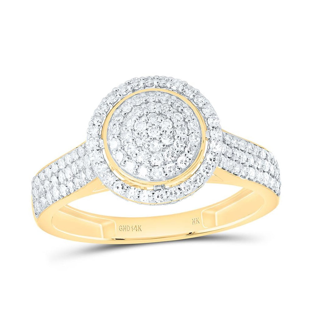 Yellow Gold Round Diamond Ring - 5/8 Carat Total Diamond Weight