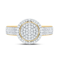 Yellow Gold Round Diamond Ring - 5/8 Carat Total Diamond Weight