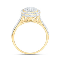 Yellow Gold Round Diamond Ring - 5/8 Carat Total Diamond Weight