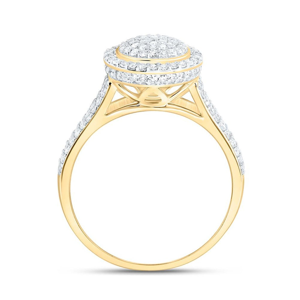 Yellow Gold Round Diamond Ring - 5/8 Carat Total Diamond Weight
