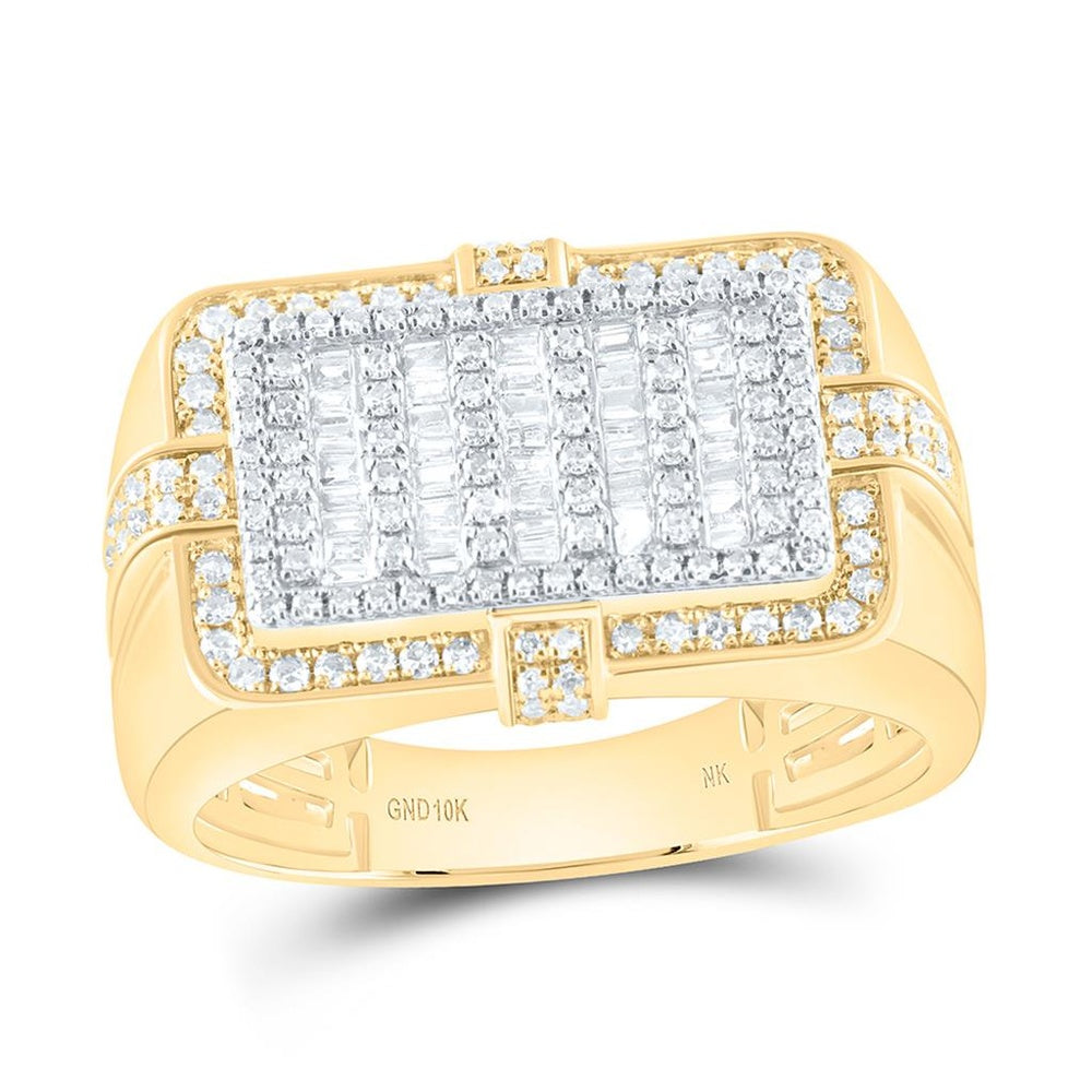 Yellow Gold Round Diamond Ring - 5/8 Carat Total Diamond Weight