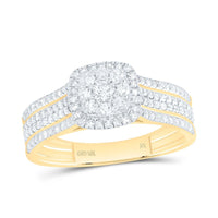 Yellow Gold Round Diamond Ring - 5/8 Carat Total Diamond Weight