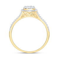 Yellow Gold Round Diamond Ring - 5/8 Carat Total Diamond Weight