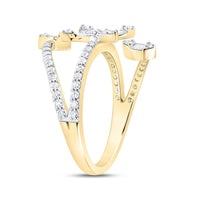 Yellow Gold Round Diamond Ring - 5/8 Carat Total Diamond Weight