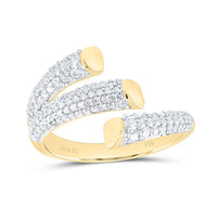 Yellow Gold Round Diamond Ring - 5/8 Carat Total Diamond Weight