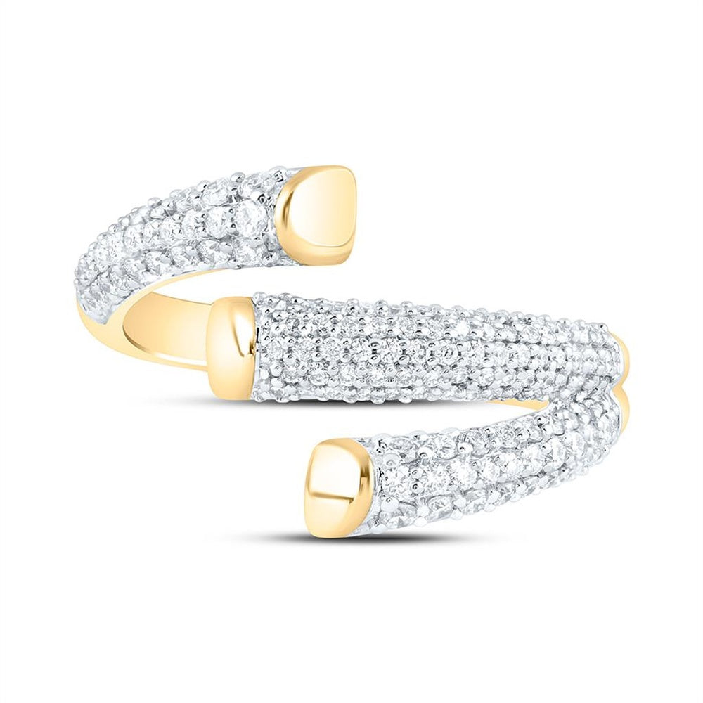Yellow Gold Round Diamond Ring - 5/8 Carat Total Diamond Weight