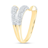 Yellow Gold Round Diamond Ring - 5/8 Carat Total Diamond Weight