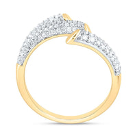 Yellow Gold Round Diamond Ring - 5/8 Carat Total Diamond Weight