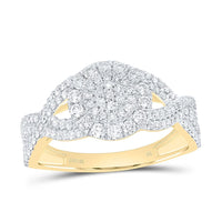 Yellow Gold Round Diamond Ring - 5/8 Carat Total Diamond Weight