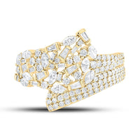 Yellow Gold Round Diamond Ring - 7/8 Carat Total Diamond Weight