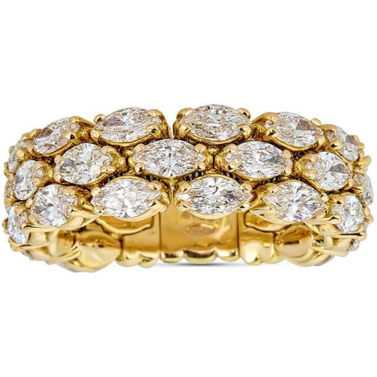 ZYDO Italy 18k Marquise Diamond Stretch Ring