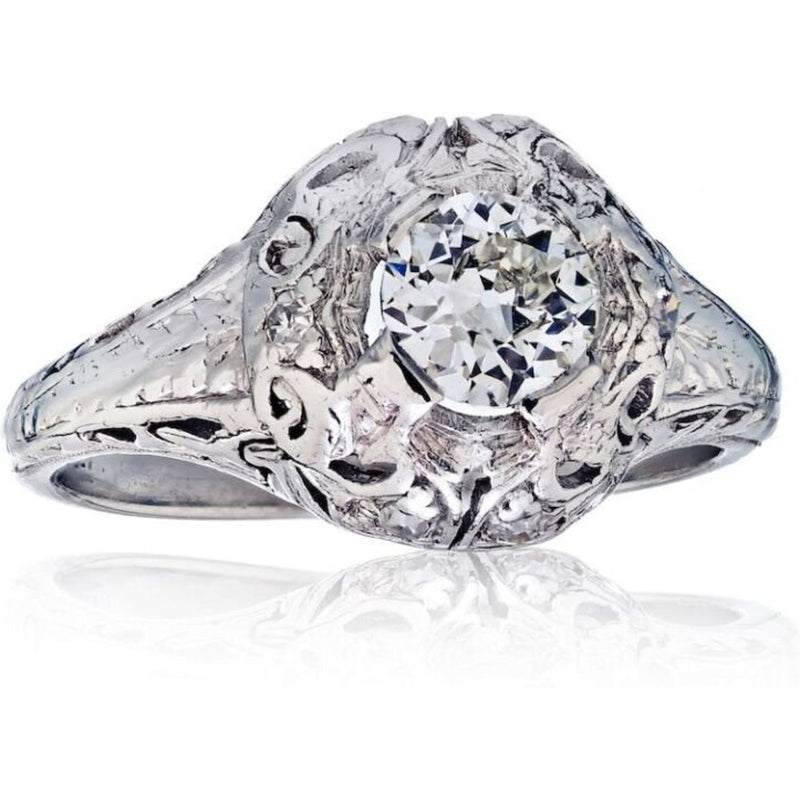 0.55 Carat Old European Cut Diamond G/VS2 GIA Engagement Ring