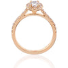 0.55 Carat Oval Diamond D/VS2 GIA Halo Engagement Ring
