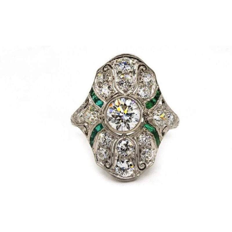 1.00 Carat Diamond Art Deco Filigree Vintage Engagement Ring