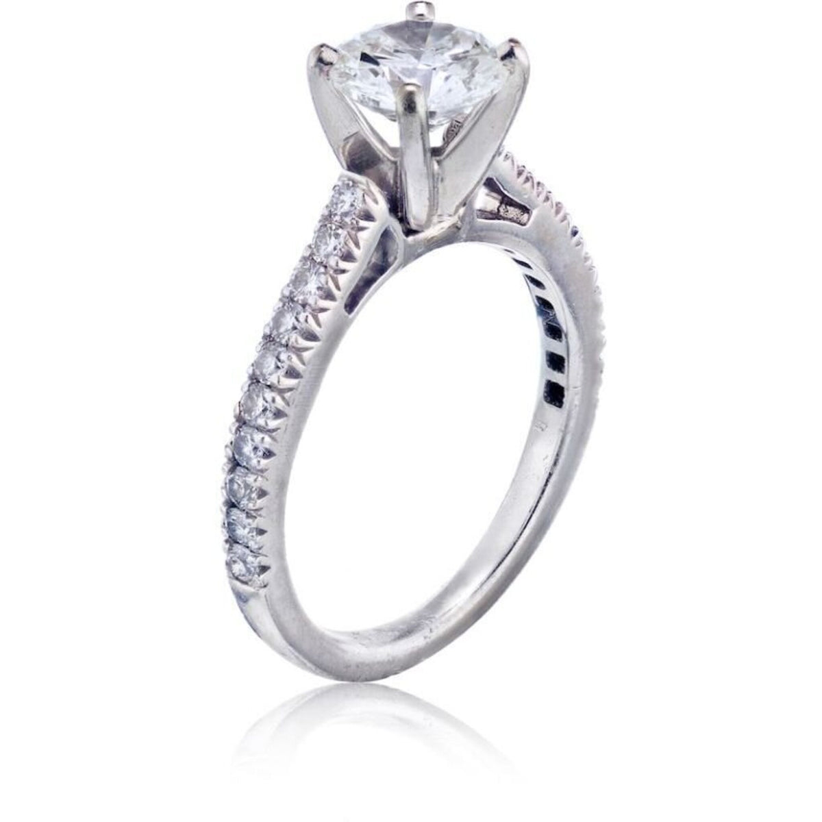 1.01 Carat Round Diamond I/I1 GIA Engagement Ring