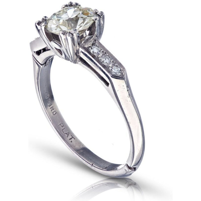 1.14 Old European Cut Diamond M-N/ VS Engagement Ring