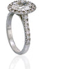 1.19 Carat Oval Diamond F/VVS1 GIA Halo Engagement Ring