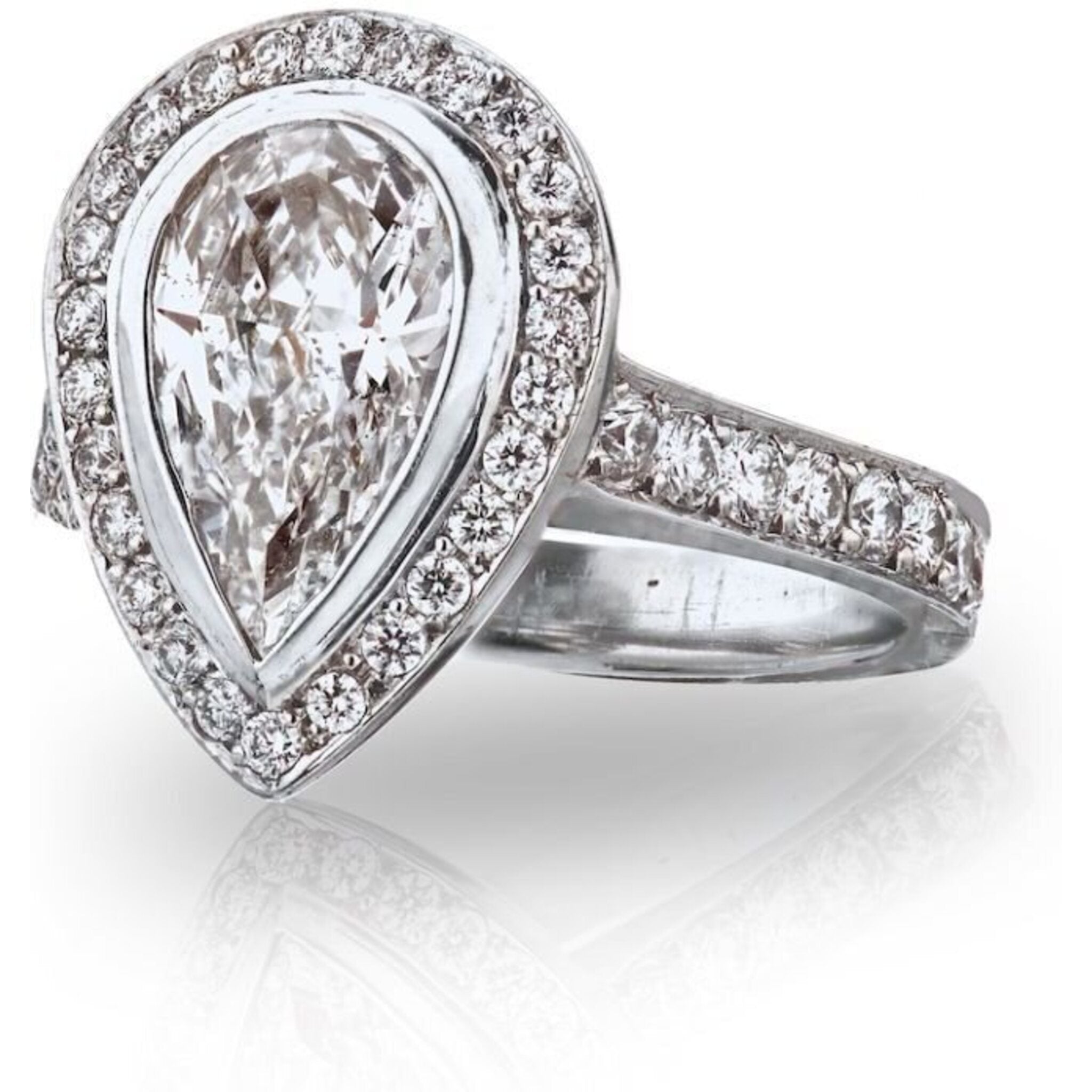 1.20 Carat Pear Shape Diamond D/SI2 GIA Engagement Ring