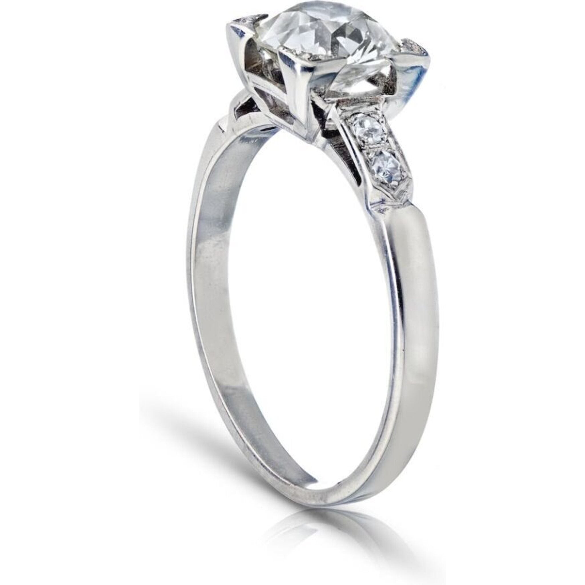 1.40 Carat Old European Cut Diamond OP/I-1 Engagement Ring