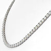 14K White Gold Diamond straightline Necklace