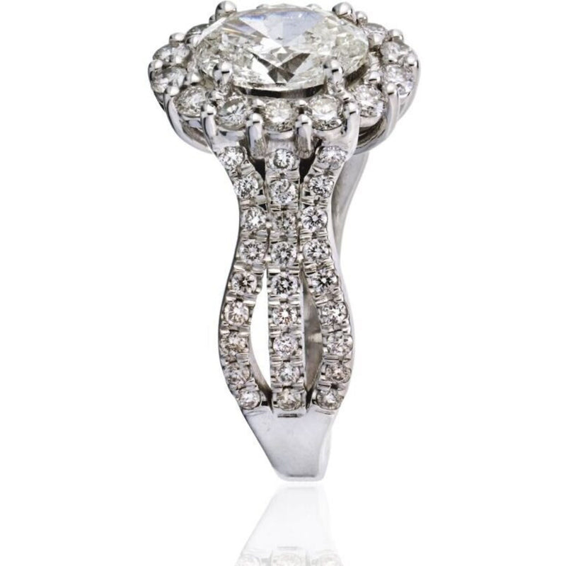 1.50 Carat Oval Diamond I/I1 GIA Ring