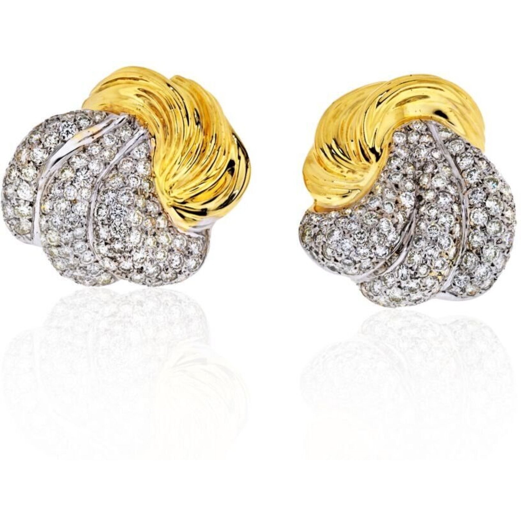 Large Inset Stone Diamante Clip Earrings – Silverbling.ie