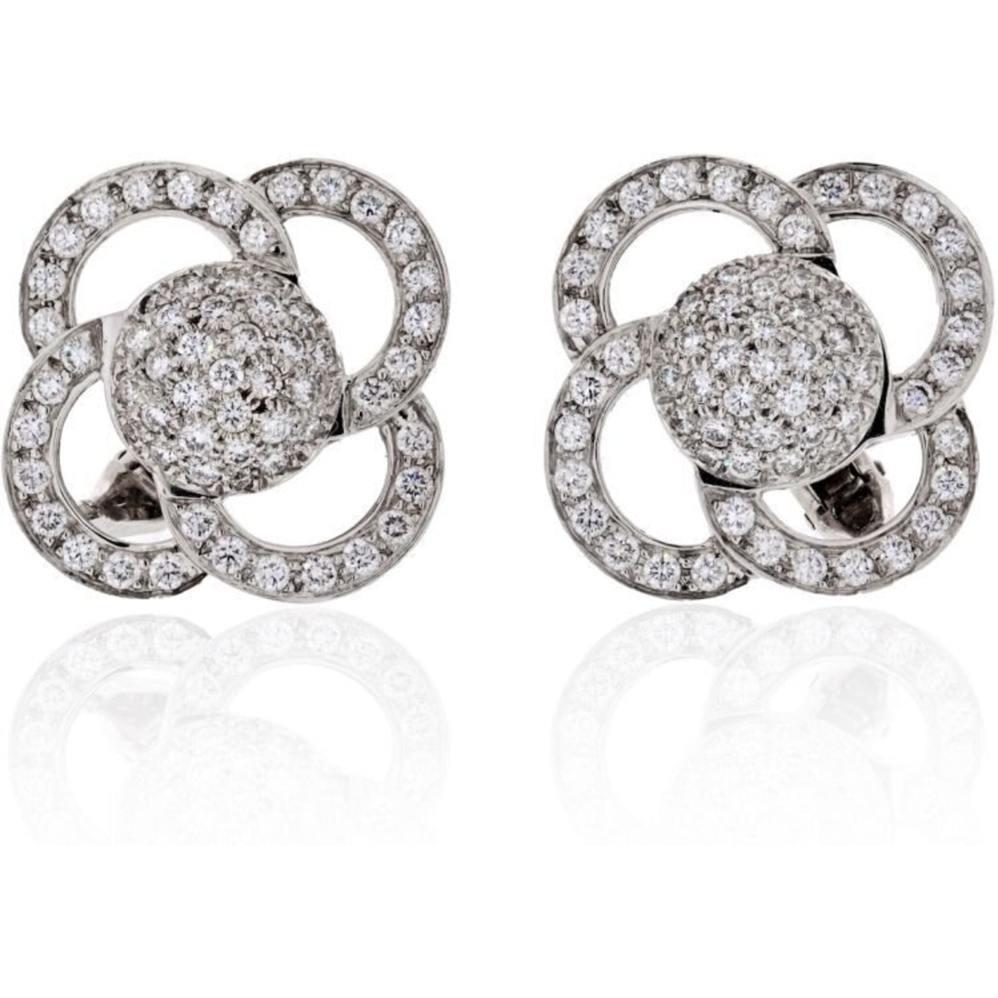 Diamond clip hot sale on earrings