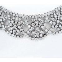 18K White Gold Diamond Collar approx 53.00Carat Total Weight Necklace
