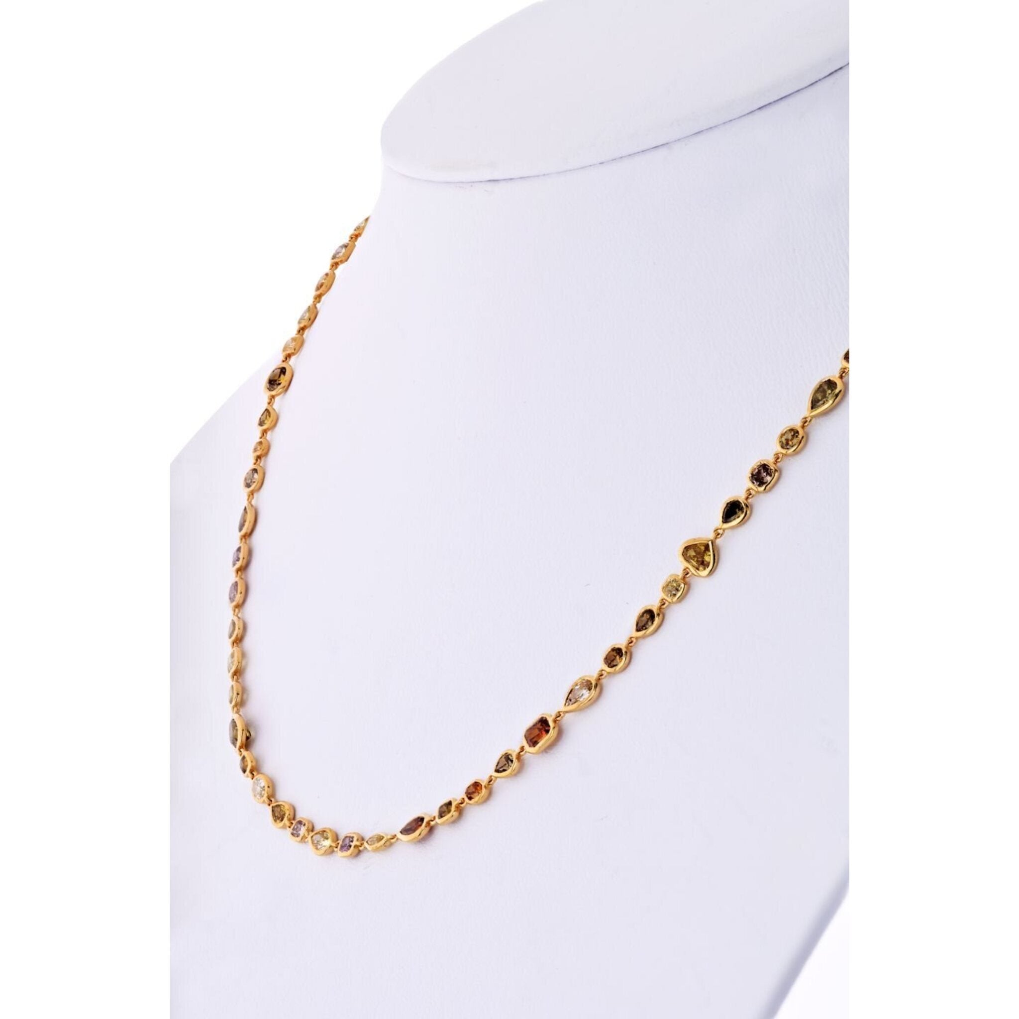 18K Yellow Gold 11 Carat Fancy Color Natural Diamonds By The Yard