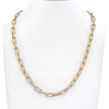 18K Yellow Gold 22 inches Diamond Link Chain Necklace