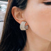 18K Yellow Gold 6 Carat Diamond Huggie Earrings
