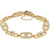 18K Yellow Gold 7 Carats Diamond Link Anchor Bracelet