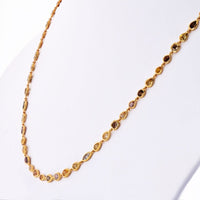 18K Yellow Gold All Natural Multicolor Fancy and White Diamonds by the Yard Necklace
