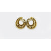18K Yellow Gold Diamond & Onyx Earrings