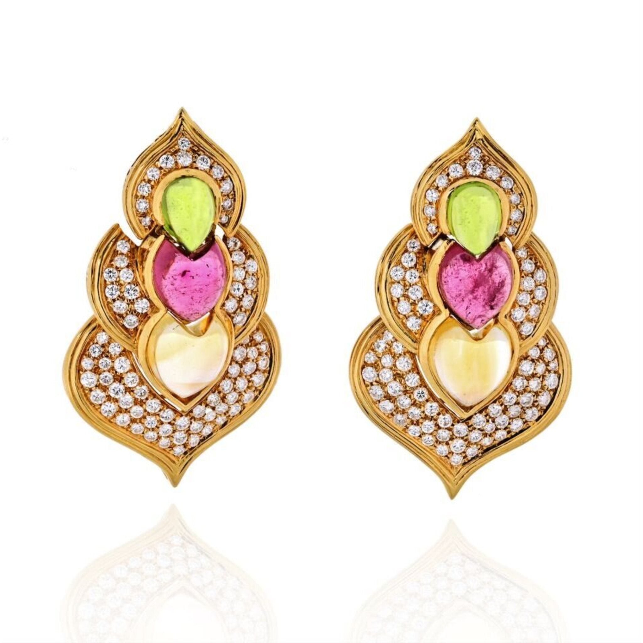 Peridot clip deals on earrings