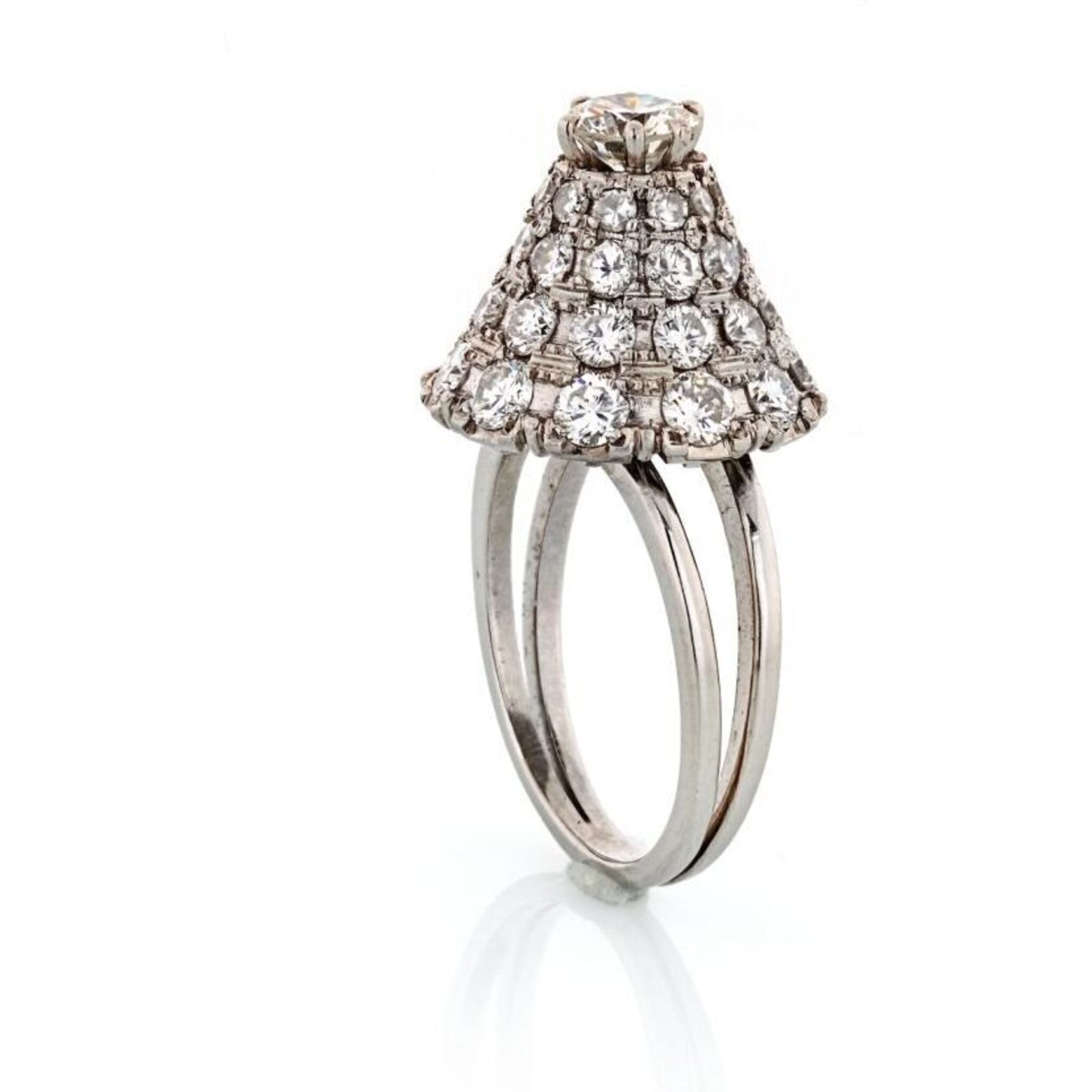 1960's Platinum Diamond 6.00 Carat Ring